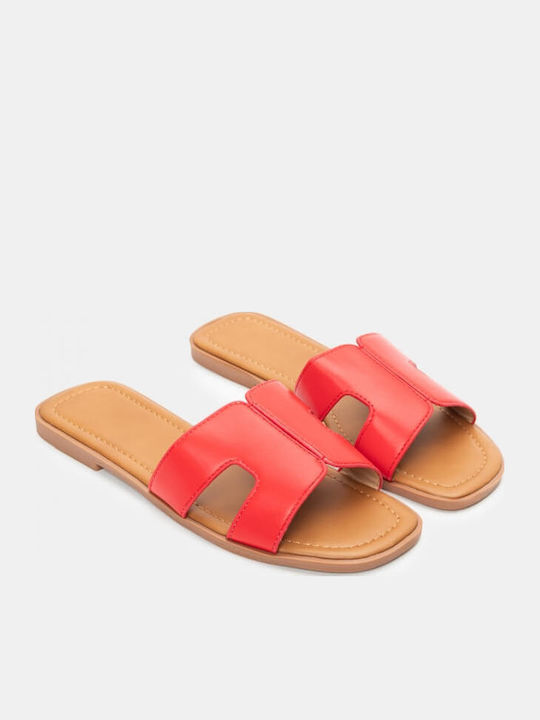 Women's Flat Sandals in Red Color