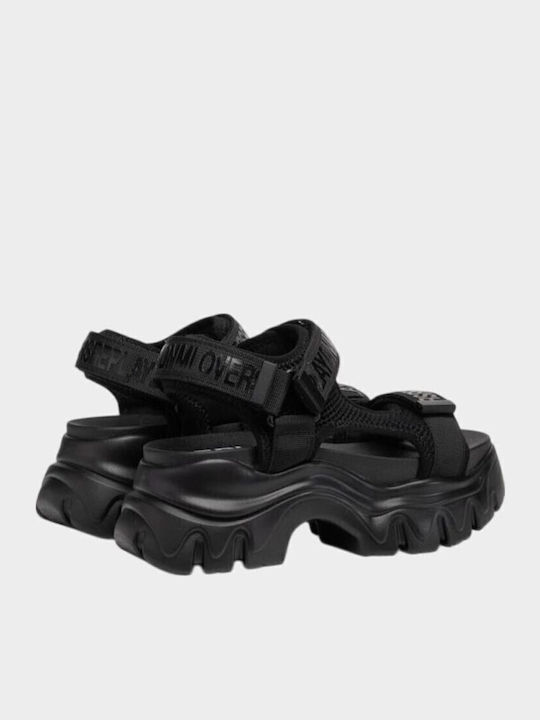 Juyce Women's Flat Sandals Sporty Black