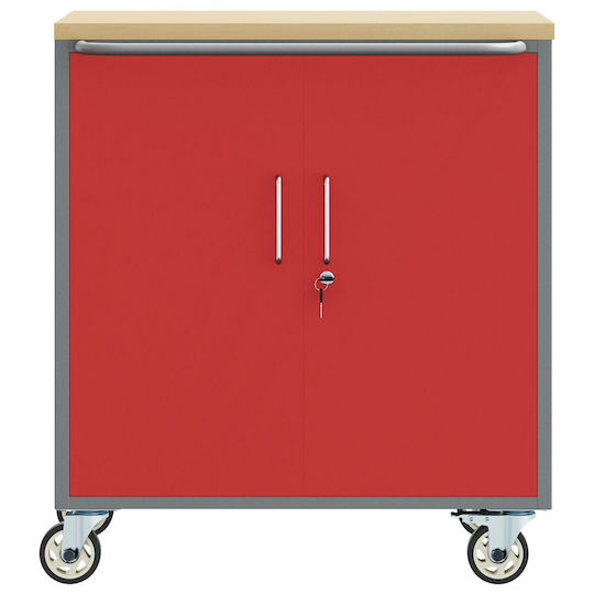 vidaXL Metal Căruță L75xA45xÎ85cm