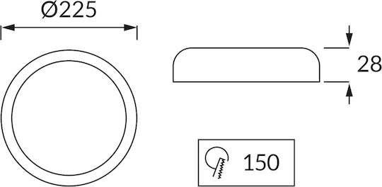 Struhm Πλαφονιέρα 22.5εκ. LED Struhm Πλαφονιέρα 22.5εκ. LED