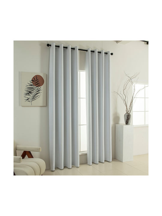 Beauty Home Verdunkelungsvorhang mit Grommets Soft Art 8391 Ecru 140x270cm
