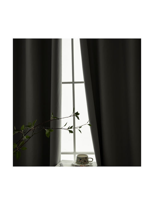 Beauty Home Verdunkelungsvorhang mit Grommets Soft Art 8391 Grau 140x270cm