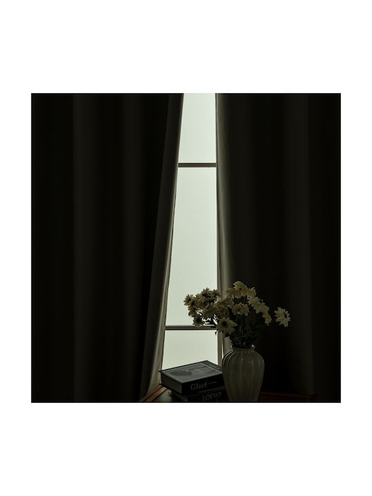 Beauty Home Blackout Curtain with Grommets Soft Art 8391 Beige 140x270cm
