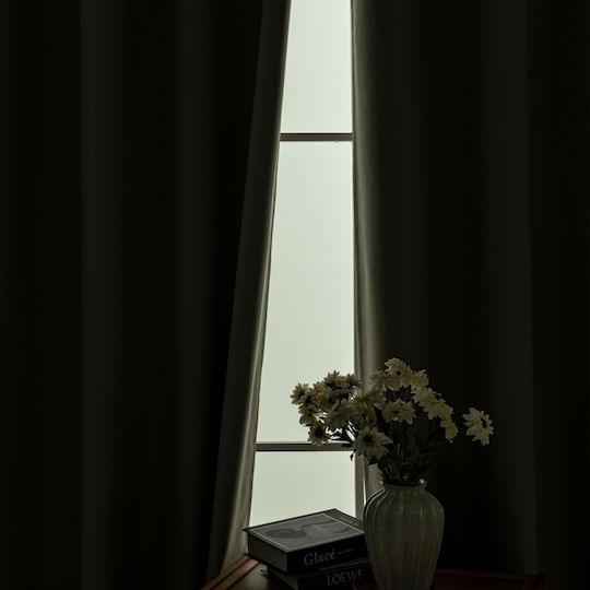 Beauty Home Curtain with Grommets Soft Art 8391 Beige 140x270cm