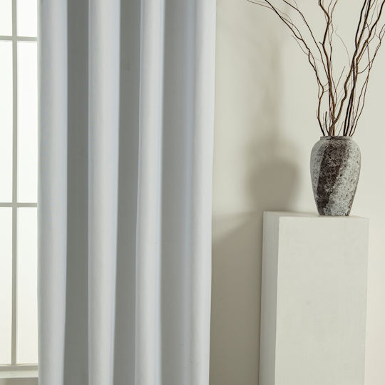 Beauty Home Κουρτίνα Συσκότισης με Τρουκς Soft Art 8391 Εκρού 140x270εκ.