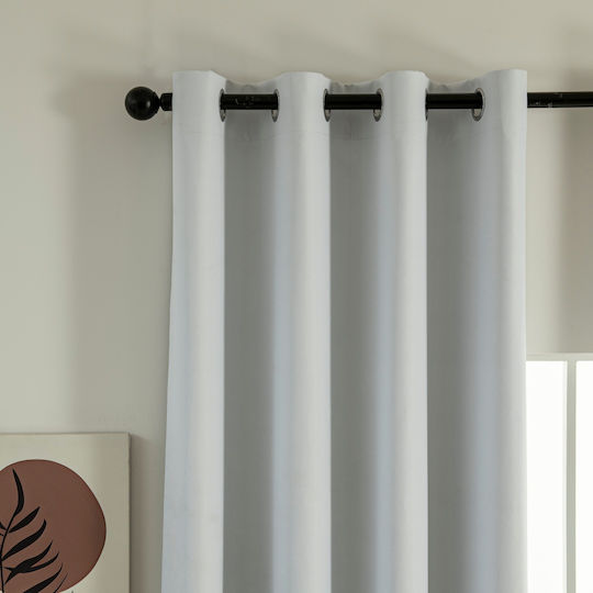Beauty Home Κουρτίνα Συσκότισης με Τρουκς Soft Art 8391 Εκρού 140x270εκ.