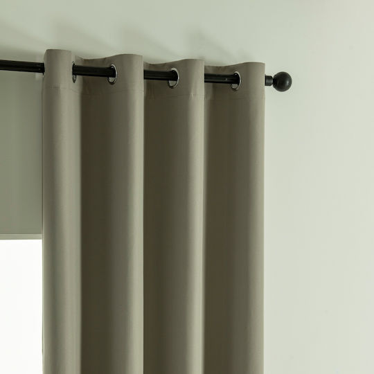 Beauty Home Curtain with Grommets Soft Art 8391 Beige 140x270cm