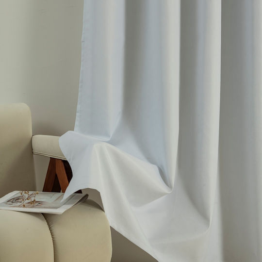 Beauty Home Κουρτίνα Συσκότισης με Τρουκς Soft Art 8391 Εκρού 140x270εκ.
