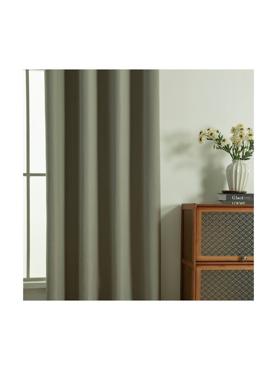 Beauty Home Blackout Curtain with Grommets Soft Art 8391 Beige 140x270cm