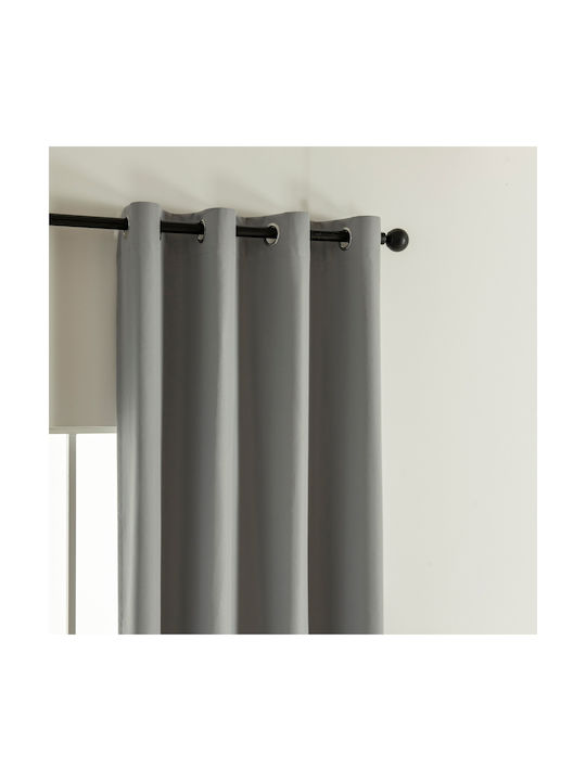 Beauty Home Verdunkelungsvorhang mit Grommets Soft Art 8391 Grau 140x270cm