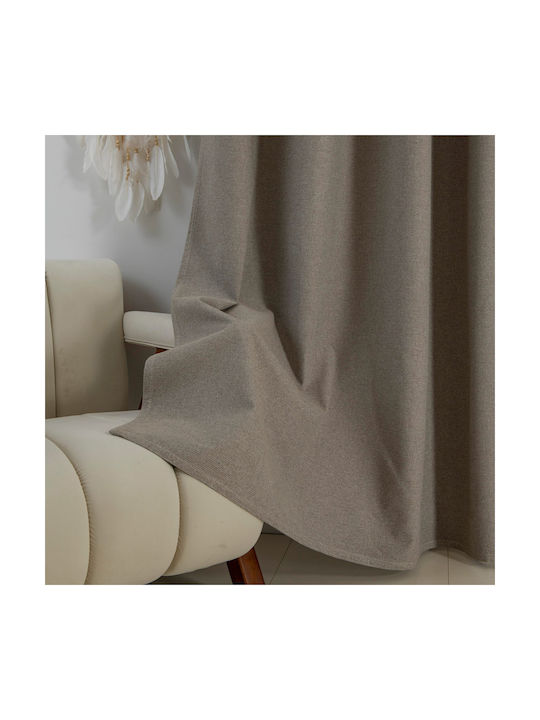 Beauty Home Blackout Curtain With Grommets Elite Art 8392 Beige 140x270cm