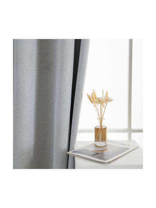 Beauty Home Perdea Opacă Cu Capse Elite Art 8392 Gri 140x270 cm