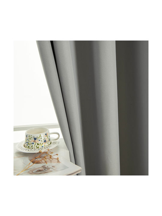 Beauty Home Verdunkelungsvorhang mit Grommets Soft Art 8391 Grau 140x270cm