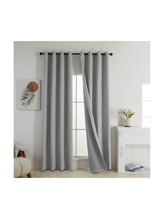 Beauty Home Perdea Opacă Cu Capse Elite Art 8392 Gri 140x270 cm