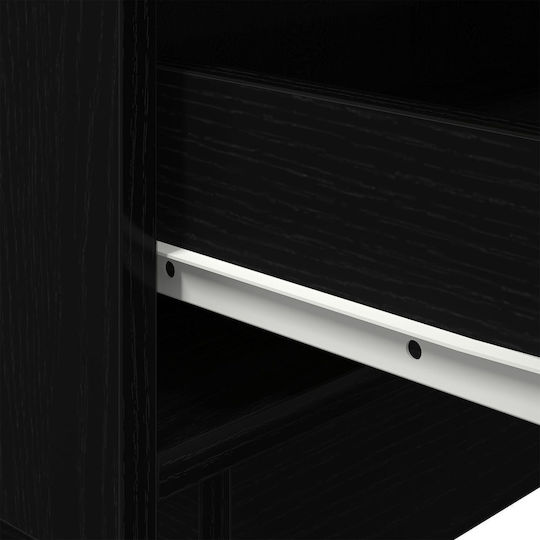 Bedside Tables Made of Solid Wood Black Oak 2 Pieces 45x40x55cm