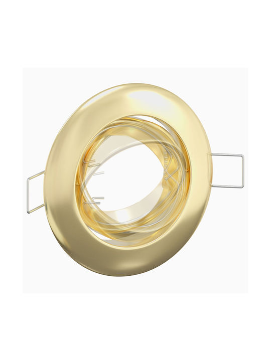 vidaXL Paralelogram Metalic Spot Încorporat Auriu 9x5cm. 1buc