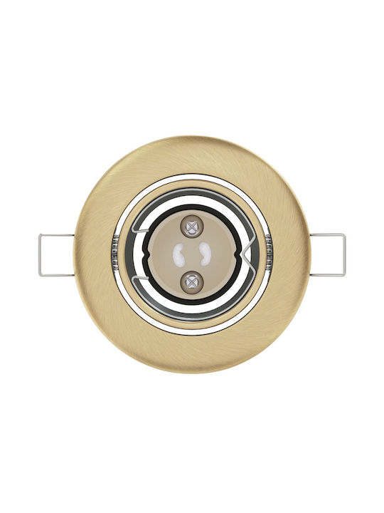 vidaXL Paralelogram Metalic Cadru pentru Spoturi GU10 Bronz 9x9cm. 1buc
