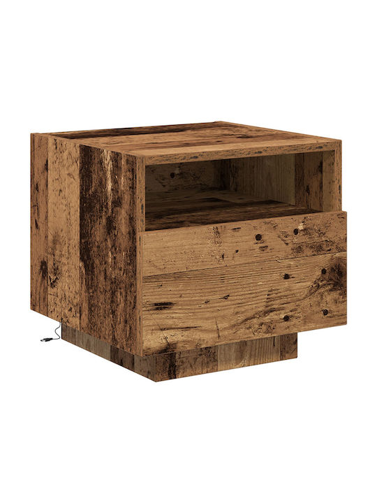 Κομοδίνα Ξύλινα Παλιό ξύλο 2τμχ 40x39x37cm