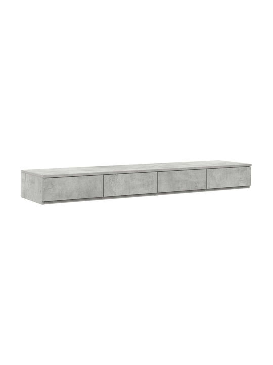 Комод Дървен Сив бетон 160x36.5x16.5см