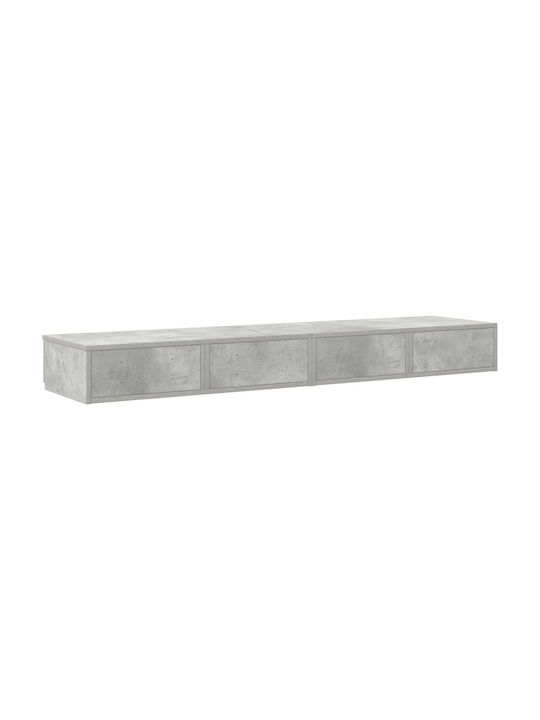 Комод Дървен Сив бетон 160x36.5x16.5см