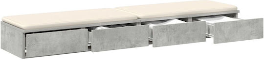 Noptieră Beton gri 160x36.5x16.5cm