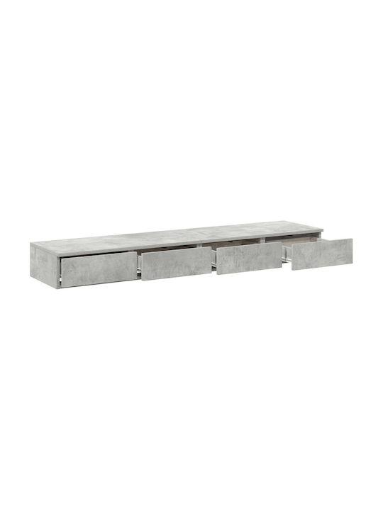 Комод Дървен Сив бетон 160x36.5x16.5см
