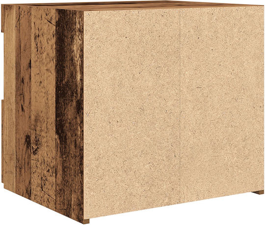 Bedside Tables Wooden Old Wood 2 Pieces 50x40x45cm