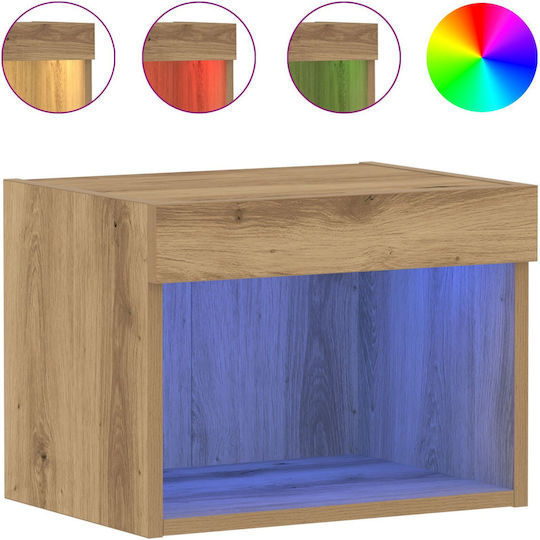 Wooden Bedside Tables Brown Oak 2 Pieces 40x30x30cm