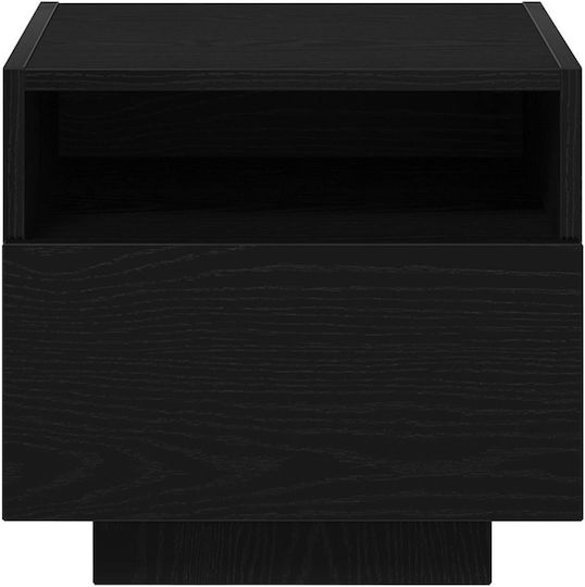 Wooden Bedside Tables Black Oak 2 Pieces 40x39x37cm
