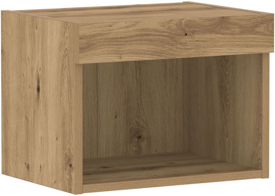 Wooden Bedside Tables Brown Oak 2 Pieces 40x30x30cm
