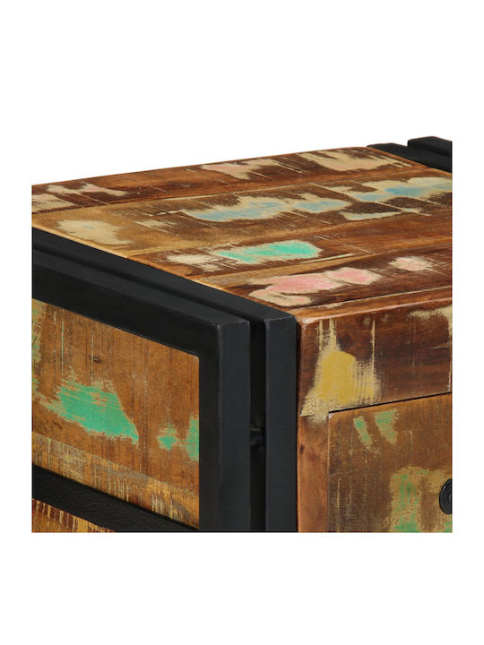 Κομοδίνα από Μασίφ Ξύλο Πολύχρωμα 2τμχ 40x35x50cm 4016691