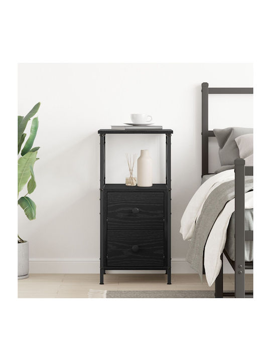 Комод Дървен с Метални Крака Black oak 34x35.5x70см