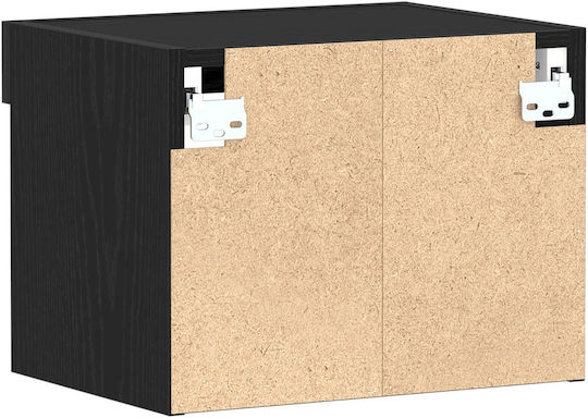 Wooden Bedside Tables Black Oak 2 Pieces 40x30x30cm