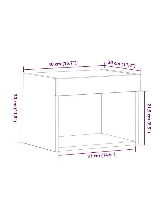 Комоди Дървени Black oak 2бр 40x30x30см
