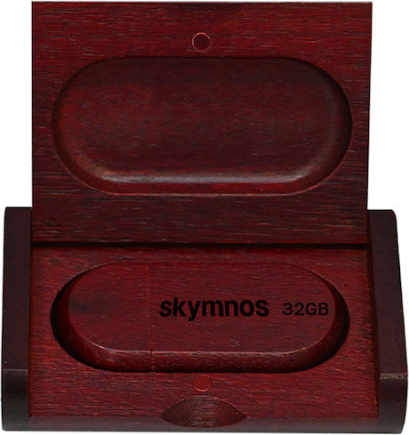Skymnos Wooden 32gb Usb 3.0 Stick Κερασιά
