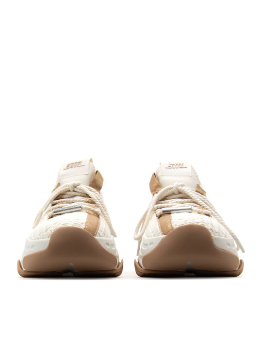 Chunky Sneakers White-Gold
