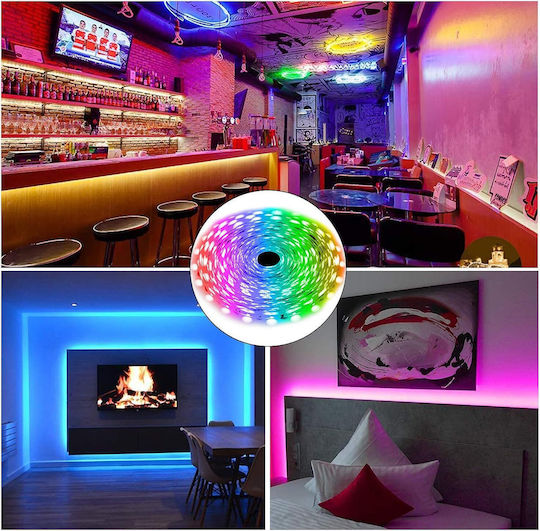 Houhui Smart LED Strip TV USB 5V RGB Light 4m Type SMD5050 with Power Supply & Remote Control