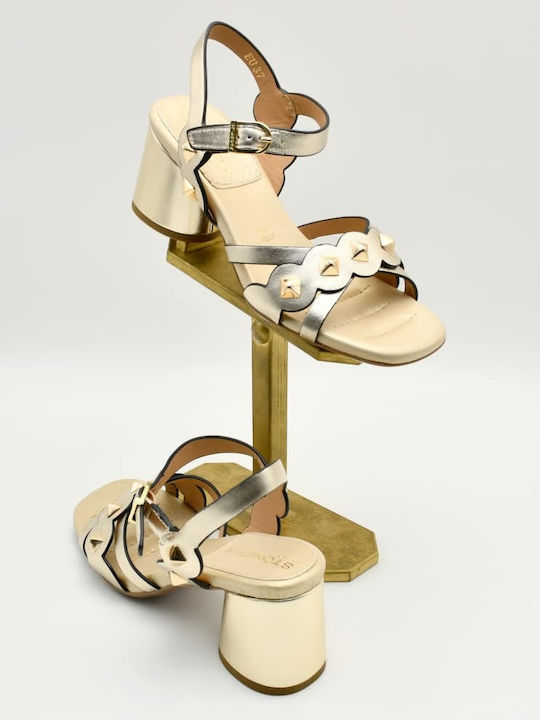 Leder Sandalen Anatomisch Gold