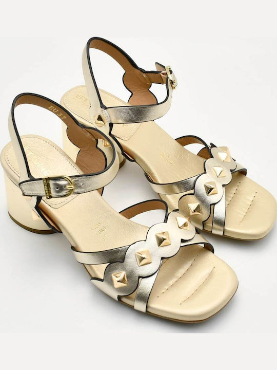 Leder Sandalen Anatomisch Gold