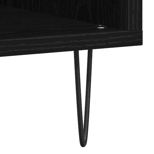 Vidaxl Schallplattenregal Schwarzeiche 100x38x48 cm Holzwerkstoff