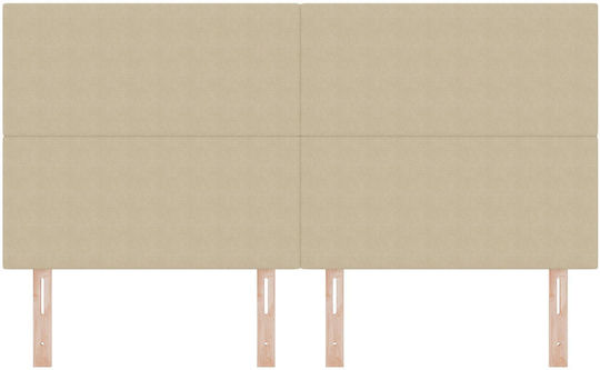 vidaXL Fabric Bed Headboard Light Green and Gray 180x128cm