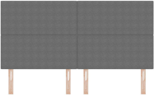 vidaXL Fabric Bed Headboard Light Gray 180x128cm