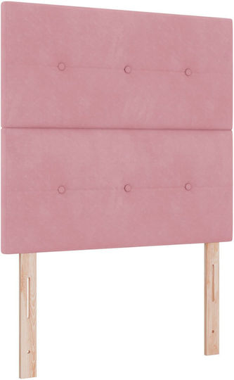 vidaXL Fabric Bed Headboard Pink 100x88cm