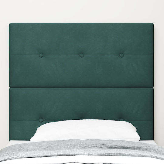 vidaXL Fabric Bed Headboard Cushion Dark Green 90x88cm