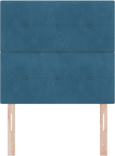 vidaXL Fabric Bed Headboard Dark Blue 100x128cm