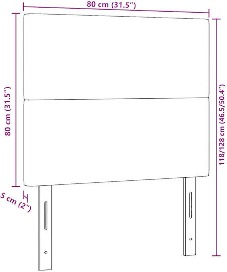 vidaXL Stoff-Kopfstütze für Betten Beigefarbene 80x128cm
