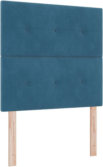 vidaXL Fabric Bed Headboard Dark Blue 100x128cm