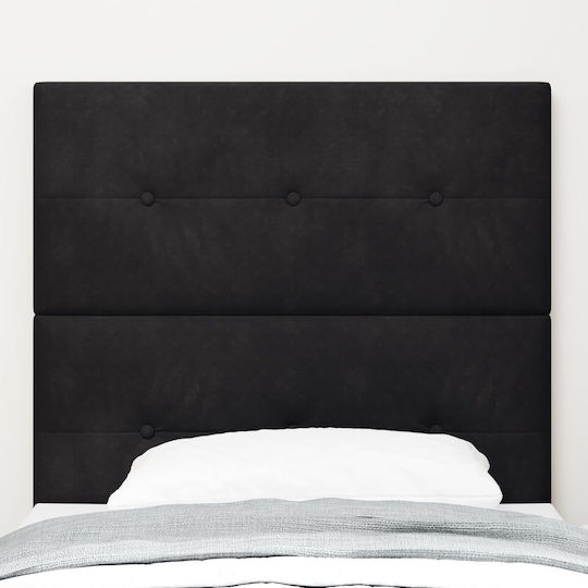 vidaXL Stoff-Kopfstütze für Betten Schwarz 90x88cm
