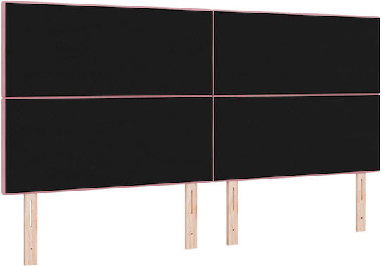 vidaXL Κεφαλάρι Κρεβατιού Υφασμάτινο Ροζ 200x128cm