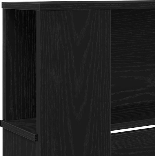 vidaXL Кафлария за легло Дървена Черен Дъб 220x104.5см